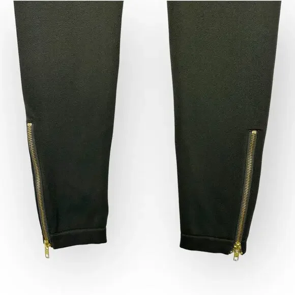 Spanx Women's Look At Me Now Seamless Side Zip Leggings M Olive Green Zip Leg - Picture 3 of 8